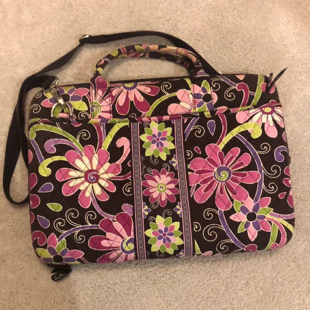 Vera Bradley laptop case with sizer.